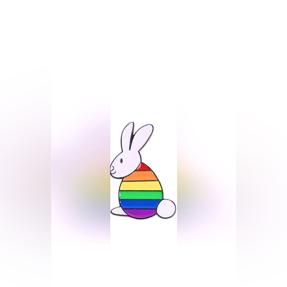 1 LGBTQ+ Subtle Pride Enamel & Metal Bunny Pin for Clothes Hats Bags